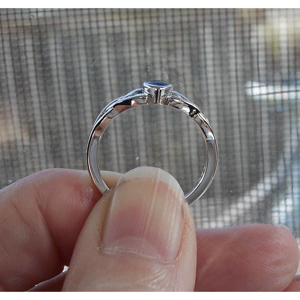 925 STERLING SILVER Celtic Synthetic Onyx Marquise Shape Bezel Set - Picture 6 of 16